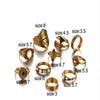 Vintage Knuckle Ring Set - 10pcs