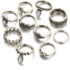 Knuckle Ring Set - 10pcs
