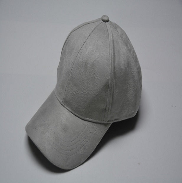 Faux Suede Baseball Cap