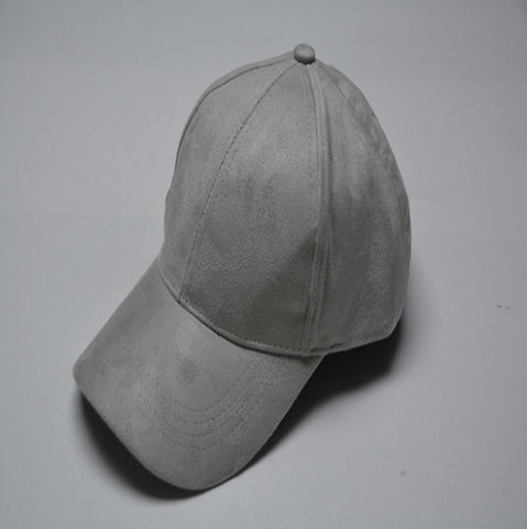 Faux Suede Baseball Cap