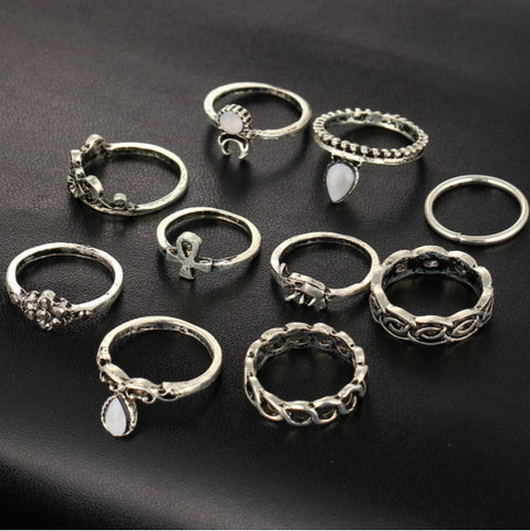 Knuckle Ring Set - 10pcs