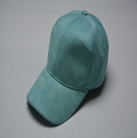 Faux Suede Baseball Cap