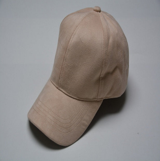 Faux Suede Baseball Cap