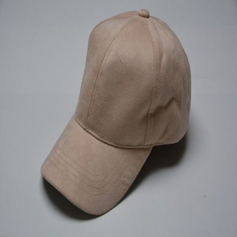 Faux Suede Baseball Cap