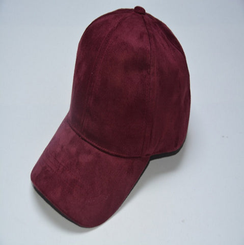 Faux Suede Baseball Cap
