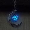Crescent Moon Pendant Necklace (glow-in-the-dark)