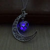 Crescent Moon Pendant Necklace (glow-in-the-dark)