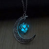 Crescent Moon Pendant Necklace (glow-in-the-dark)